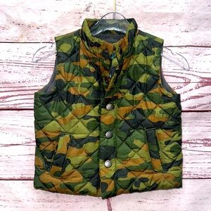 Boys Baby Gap Camouflage Puff Vest 6-12 Months